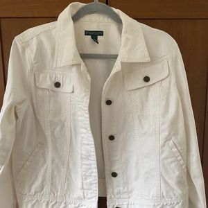 White  denim jacket xl